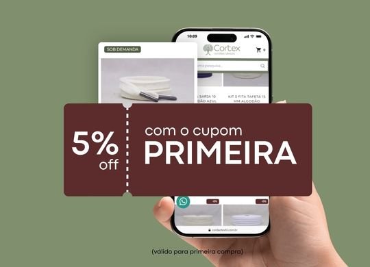 pop up 5 porcento off primeira